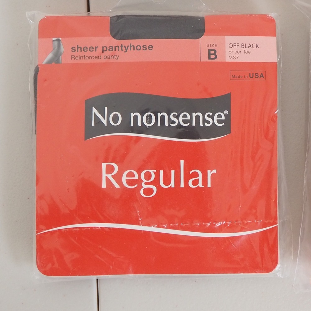VTG New No Nonsense Regular Pantyhose Lot Size B Reinforced Toe 6 Pairs Various‎ - Picture 5 of 14
